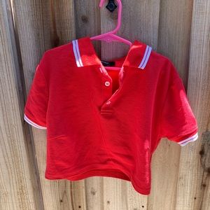 Forever 21 Red Cropped Tee Shirt